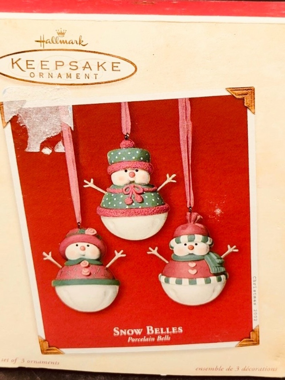 2002 Snow Belles Porcelain Bells Hallmark Snow Belles Porcelain Bells Ornament